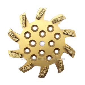 Zapatas de diamante PCD en espiral de 10 pulgadas para eliminación de revestimientos de suelos