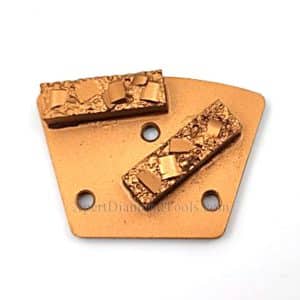 Zapatas diamantadas de doble segmento mixto PCD para la eliminación de revestimientos de suelos