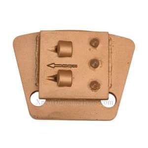 Zapatas de diamante ASL de doble cuarto PCD con 3 puntas de metal duro