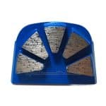 Cinco zapatas diamantadas triangulares segmentadas Lavina para rectificado de suelos