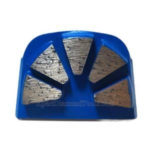 Cinco zapatas diamantadas triangulares segmentadas Lavina para rectificado de suelos