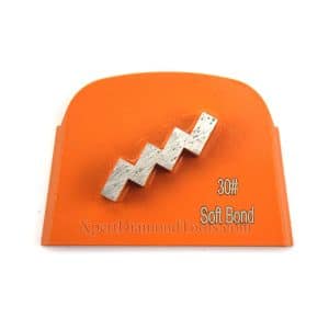 Zapatas diamantadas Lavina de un solo zigzag para preparación de suelos y eliminación de revestimientos