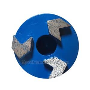 Segmentos de triple flecha Rectificado de suelos de hormigón Clavos de diamante